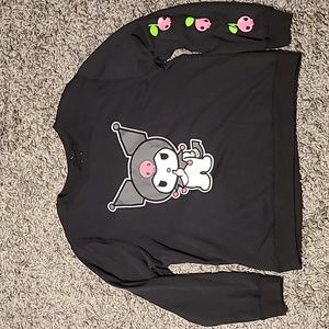 Sanrio Hello Kitty Kuromi black graphic crewneck sweatshirt, anime, NWT